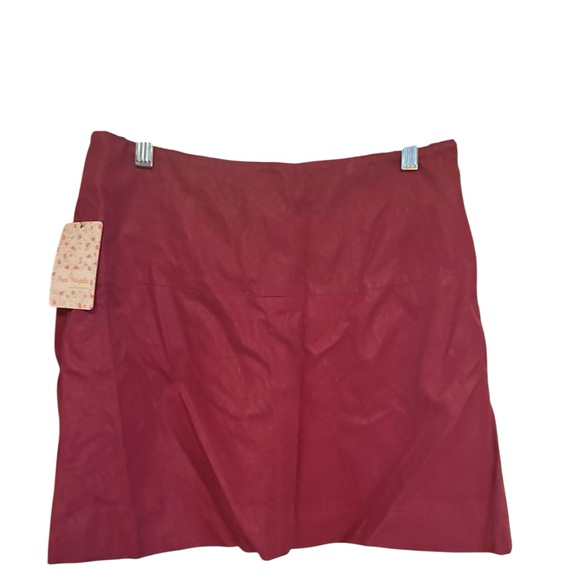 NWT FREE PEOPLE FAUX SUEDE SWEERTHEART PURPLE MINI SKIRT SIZE 8 - Picture 7 of 16